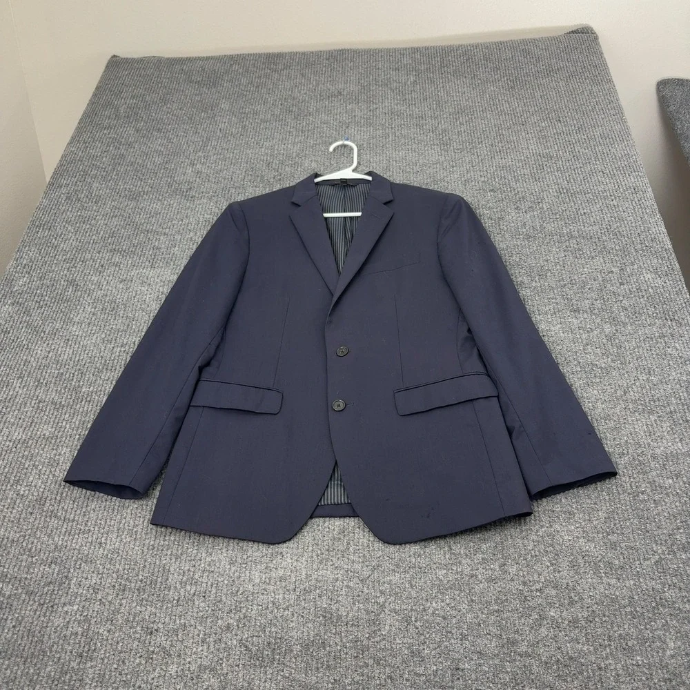 Banana Republic Suit Jacket Mens 38S Navy Blue Wool Slim Fit Blazer Professional